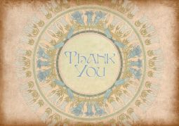 Thank you Jewish Greeting Card Floral by Mickie Caspi
