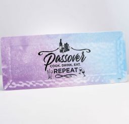 Passover Splash Rectangle Melamine Tray Great for Pesach Kitchen
