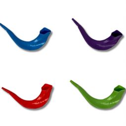 Colorful Real Looking Plastic Toy Shofar for Children 9.5"