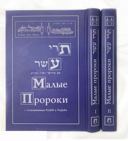 NACH : Trei Asar 12 Minor Prophets Rashi & Malbim Russian 2 Volume Edition