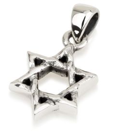 Classic Star of David 925 Sterling Silver Pendant Necklace 18" Made in Israel