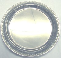 925 Sterling Silver Yemenite Filigree Heirloom Round Tray Plate 6.75"  Hand Made in Israel by ZADOK