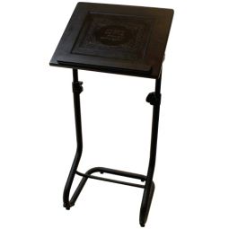 Moduler Metal Bookstand with Decorative Faux Leather Plaque Book Stand Shtender