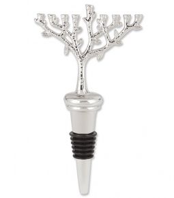 Menorah / "Tree of Life" Bottle Stopper By Aviv Judaica - ONLY 2 available