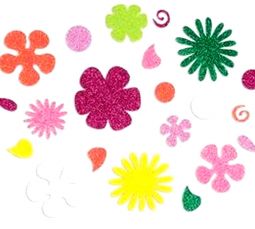 Affordable Glitter Flowers Foamies Great for Jewish Projects