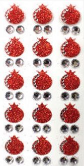 Glitte Puffy Pomegranate Rimon & Games Rosh Hashana Stickers Stickers
