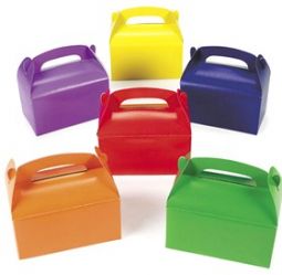 Mishloach Manot Cardboard Bright Colors Small Treat Boxes Set of 12