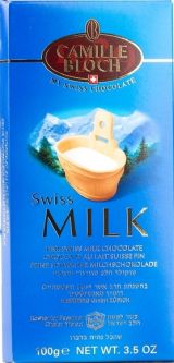 Fine Swiss Milk Chocolate Kosher for Passover by Camille Bloch Dairy Chalav Yisroel