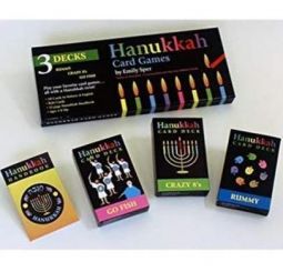 Chanukah / Hanukkah Card Games By Emily Sper 3 Decks - Rummy Crazy 8's - Go Fish
