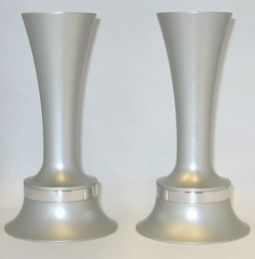Artistic Aluminum Shabbat 5" Candlesticks "Ofri" Made in Israel by NADAV