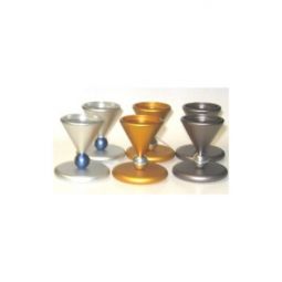 Anodized Aluminum Small Pair of Shabbat Candlesticks 2.5" Made By Dabbah in Israel 5 designs availab