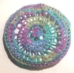 Designer Crochet Ladies Kippah / Yarmulke Impressionism Colors One of a kind!
