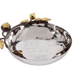 Emanuel Steel Bowl / Candy Dish "Pomegranate Branch"