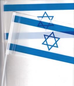 Large Israeli Plastic Flags - Set of 50 - Great Value!