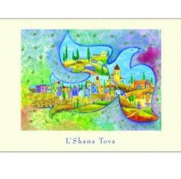 Jewish New Year Cards "Dove of Peace" By Ketti Camus Set of 10 with Envelopes