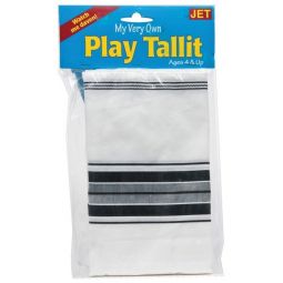 My Very Own Play Tallit wth Imitation Tzitzit and Rounded corners