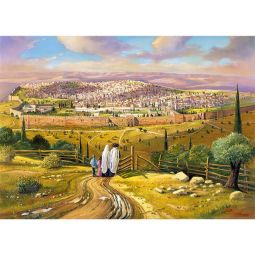 1000 Piece Puzzle "Road to Yerushalayim" 20" x 28" By Artist Alex Levin