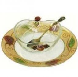 Artistic Honey Dish with Plate & Spoon Made in Israel by Lily ART