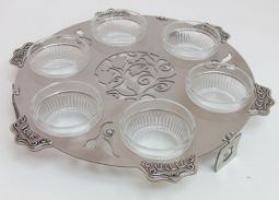 Lily Art Glass Laser Cut Seder Plate Made in Israel