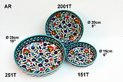 Ceramic Floral Bowl Armenian Design made in Israel 3 sizes available