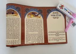Childrens' PURIM Megillah Megillat Esther HEBREW Scroll in PVC 7"