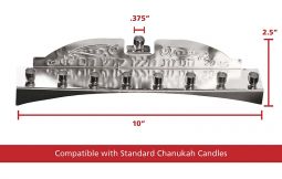 Nickel Plated Chanukah Candles Menorah Great for travel!