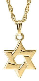 Gold Plated 925 Sterling Silver Star of David Necklace Magen David Pendant Chain may Vary