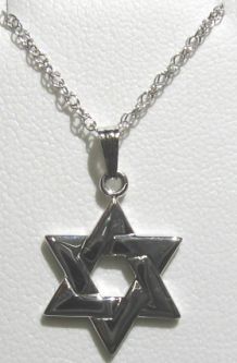 925 Sterling Silver Star of David / Magen David Small Size Pendant / Necklace