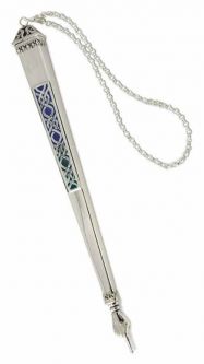 Enameled 925 Sterling Silver Torah Pointer "Geula" by Nadav Arts Made in Israel 10% off