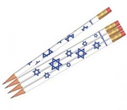 Stars of David Pencils Set of 12 Great as  party favors.