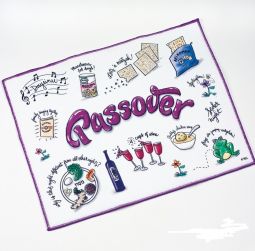 " Passover Potpourri" Drying Mat 15" x 19" Great Pesach Gift for Hostess