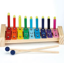 Chanukah Menorah "My First Xylophone" Wooden Children's Toy Instrument Menorah