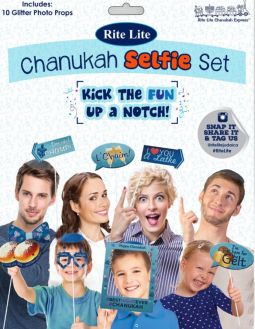 Chanukah Selfie Set includes 10 Glitter Photo Props
