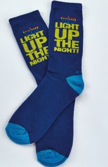 Chanukah Adult Crew Socks "Light Up The Night"
