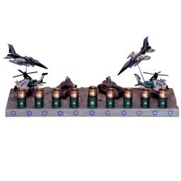 sold out ZAHAL IDF Israeli Defence Forces Chanukah Menorah Great Bar Mitzvah Gift!  By Reuven Masel