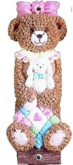 Teddy Bear Rag Doll Baby Mezuzah Cover By Reuven Masel Kosher Parchment included