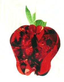 Apple Foil Decoration - Great for Sukkah!