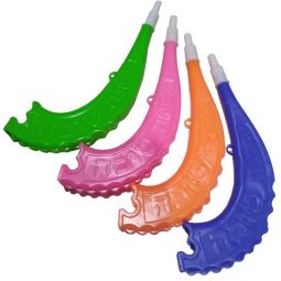 Childrens' Plastic Toy Shofar with Whistle (Multicolor)