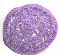 Ladies Lavender Crochet Lace Kippah Yarmulke / Hair Covering for Women Custom Hand Made