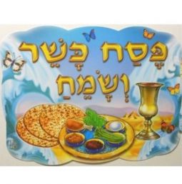 Pesach Kasher V' Sameach Passover Seder Jewish Poster 12" x 17"