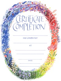 Certificate of Completion Seasons