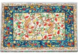 Oriental Hand painted Wooden Challah Board By Yair Emanuel