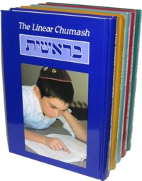 Linear Chumash By Rabbi Pesach Goldberg - 5 Volume Set