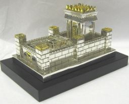 Collectible Figurine Beit Hamikdash Second Temple 925 Silver / Gold Plated Made in Israel By Karshi