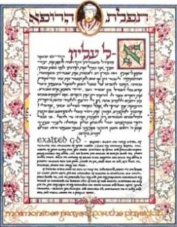 Maimonides Physician Prayer. By Simcha Back (Hebrew - English) Custom Framed Jewish Art