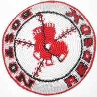 Boston Red Sox Baseball / Crochet Kippah / Yarmulke Hand Made in Israel