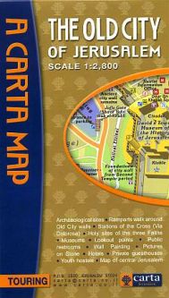 A CARTA MAP JERUSALEM "OLD CITY" Israel