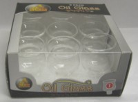 Ner Mitzvah Oil Glass - Set of 9 - Size 1