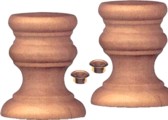 Wooden Candlesticks for Decorating 1 Pair 2" tall