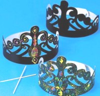 Magic Scratch PURIM Queen Esther Crowns - Set of 12